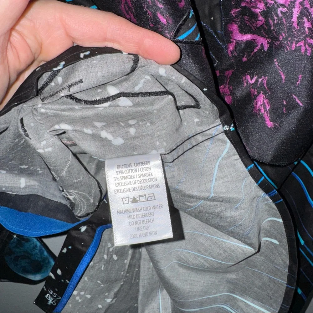 Star Wars “The Falcon”  HTF Robert Graham Black Button-Up Shirt Men’s L - Picture 6 of 11